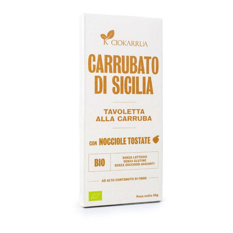 Ciokarrua Roasted Hazelnuts Organic Carrubato di Sicilia Carob 50g