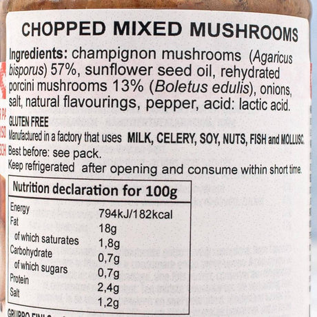 Le Conserve della Nonna 'Trito ai Funghi' Chopped Mushroom Pate or Spread 190g