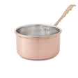 Professional Traditional Italian Hammered Solid copper saucepan with lid brass handle tin lined