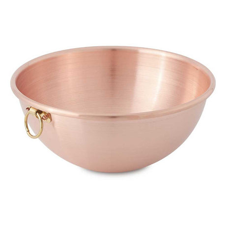 Traditional Italian Solid Copper hemispherical bastardella whisk egg whites confectionery Whisking Bowl 26cm