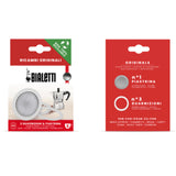 Original Bialetti Moka Stove Top Coffee Maker Replacement Filter Plate & 3x rubber gasket seal rings