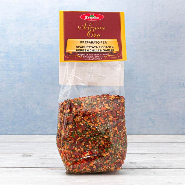 Borghini Spaghettata Piccante Mixed Herbs Chilli & Garlic for Pasta Sauce 80g