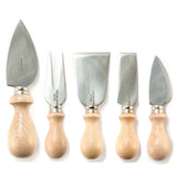 Set of 5 Wooden Italian Cheese Knives