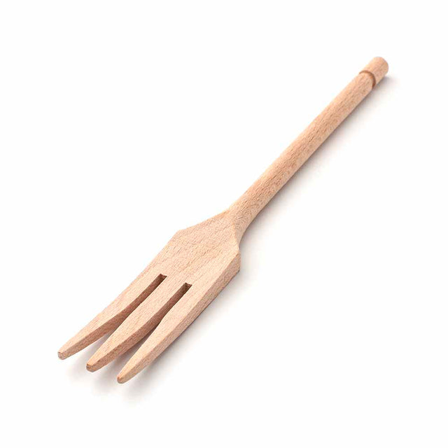 Curved Beech Wood Fork 25cm