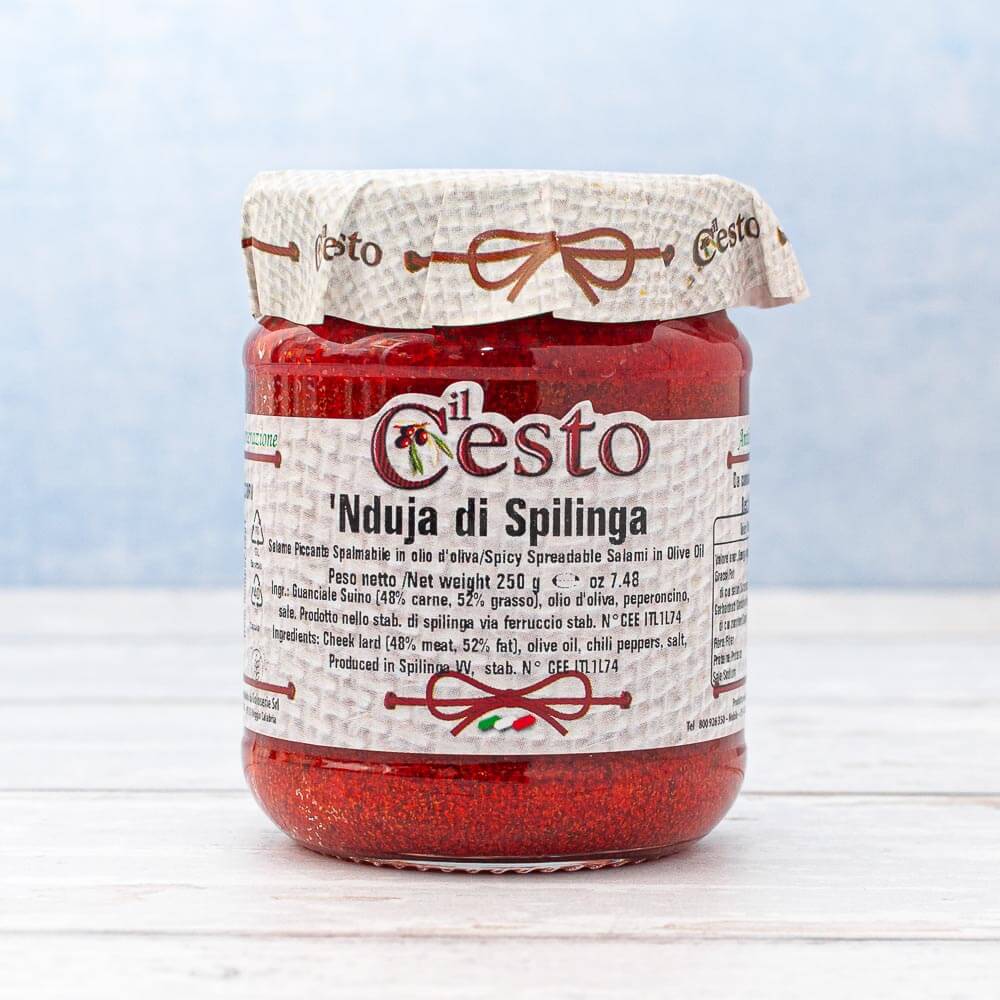 il Cesto 'Nduja di Spilinga' Spicy Spreadable Salami 250g – Italian  Cookshop Ltd