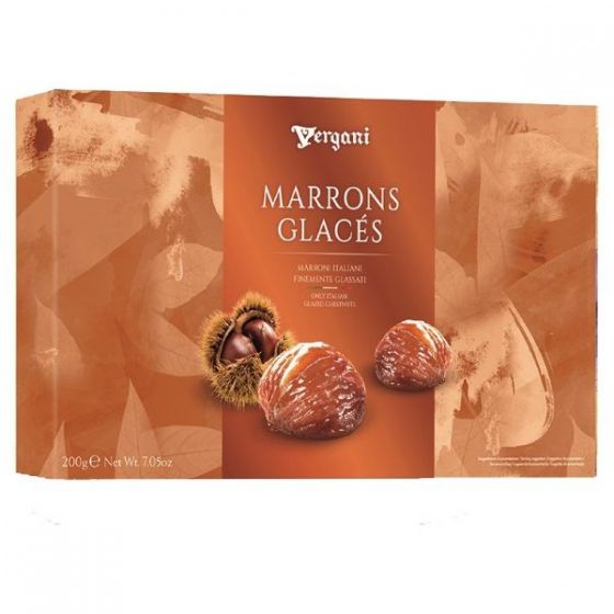 Vergani Marrons Glacés Glazed Italian Chestnuts 200g