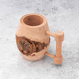 Large Rustic Wooden Bark Mug / Beer Tankard