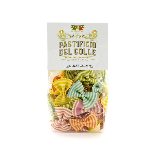 Pastificio Del Colle Farfalle Summer Colourful Striped Pasta 250g