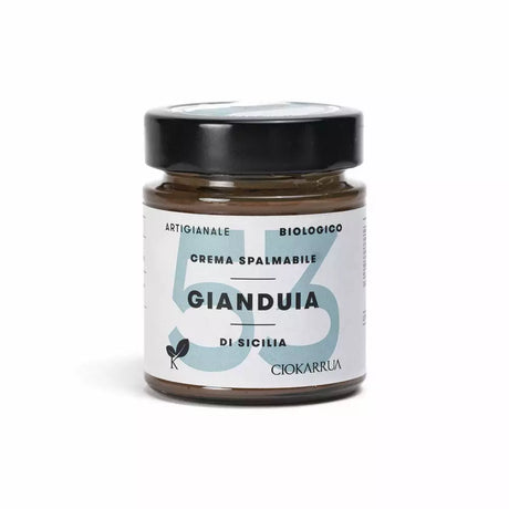 Ciokarrua Organic Gianduia (Gianduja) Sicilian Hazelnut and Cocoa Spread 150g