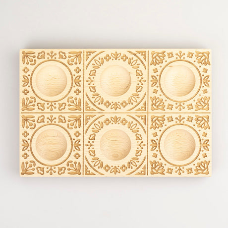 Wooden Ravioli Tray 'Fiori' Pasta Mould