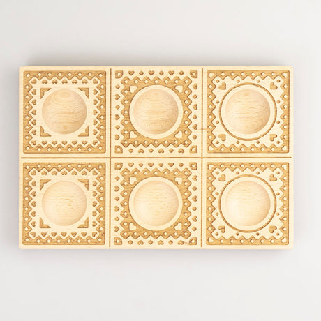 Wooden Ravioli Tray 'Cuori' Pasta Mould