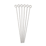 Pack of 6 Straight Flat Stainless Steel Skewers 29cm