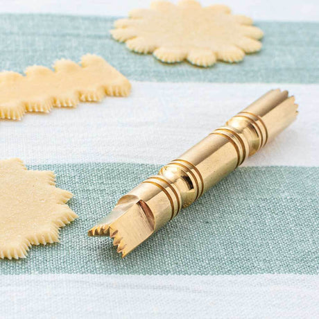 Brass Pasta & Pastry Decorating Double Stamp Tool