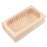 Wooden Scalloped Edge Edelweiss Flower Butter Mould 250g