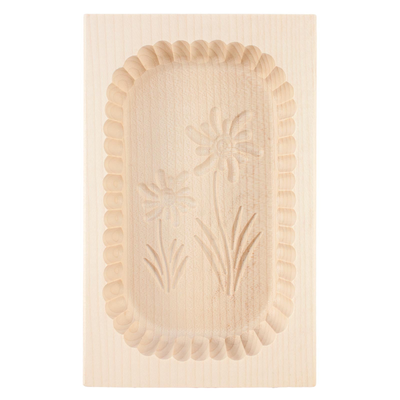 Salewsky Jurgen Hard Carved Wooden Round Butter Mold Assorted Patterns Medium 8 oz, Size: 3.88 x 7.5