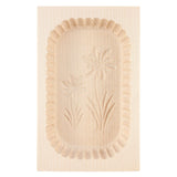 Wooden Scalloped Edge Edelweiss Flower Butter Mould 500g