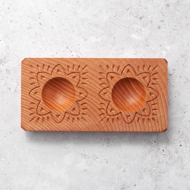 Wooden Double Ravioli Pasta Mould 'Sunset'