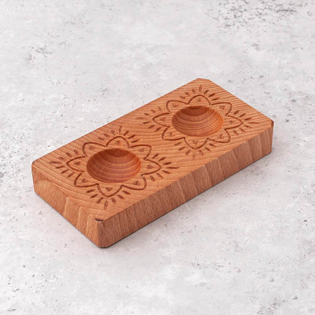 Wooden Double Ravioli Pasta Mould 'Sunset'