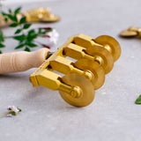 Ga.Ri Brass Pasta Cutter with Four Wheels