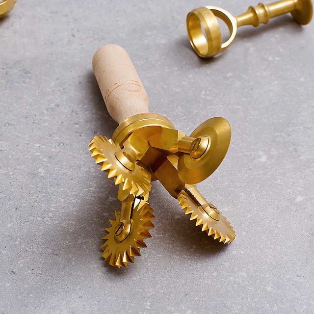 Ga.Ri Brass Four Wheel Pasta Cutter