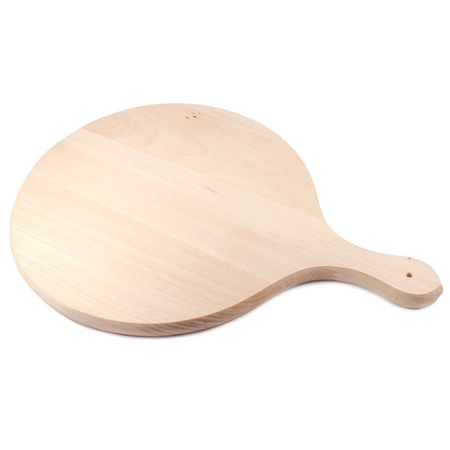 Round Paddle / Polenta Chopping Board with Handle 32cm in Limewood