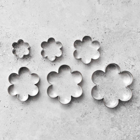 Set of Six Flower Cookie Cutters