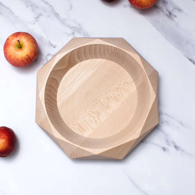 Prism Wooden Centrepiece Fruit Bowl