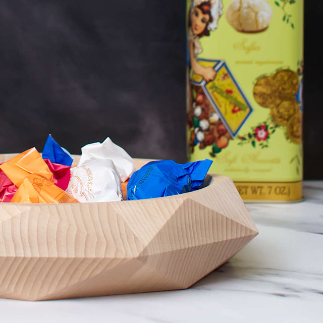 Prism Wooden Centrepiece Fruit Bowl